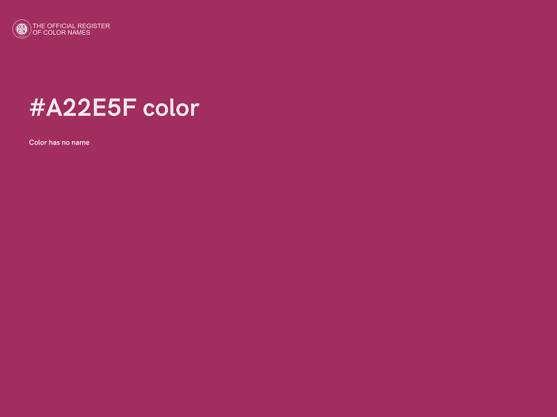 #A22E5F color image