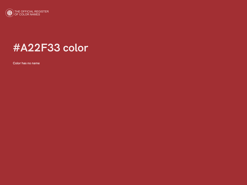 #A22F33 color image