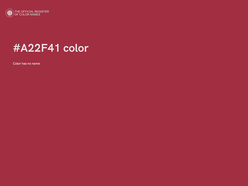 #A22F41 color image
