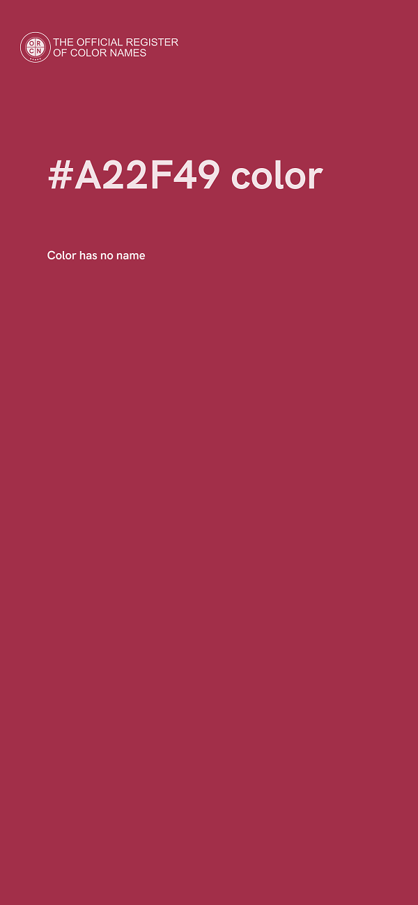 #A22F49 color image