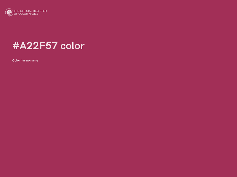 #A22F57 color image