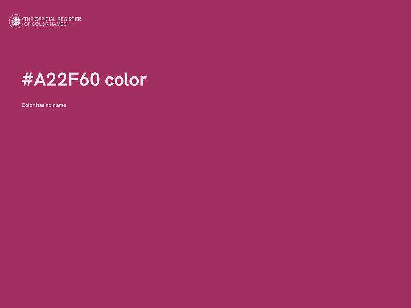#A22F60 color image