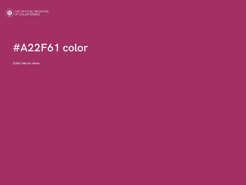 #A22F61 color image