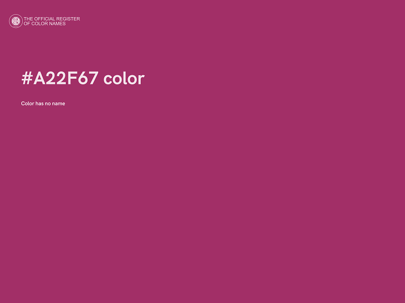 #A22F67 color image