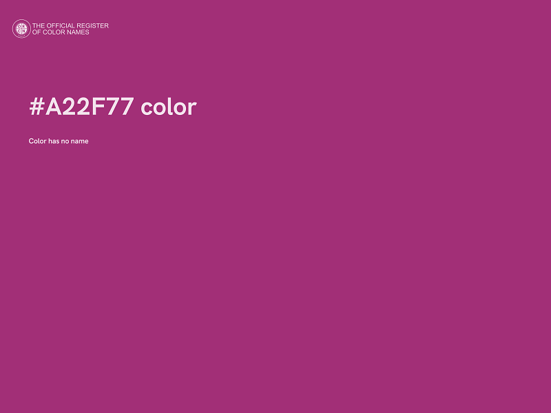 #A22F77 color image