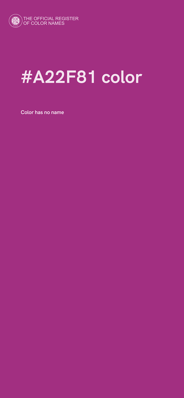 #A22F81 color image