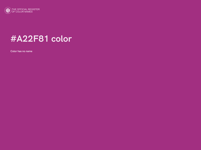 #A22F81 color image