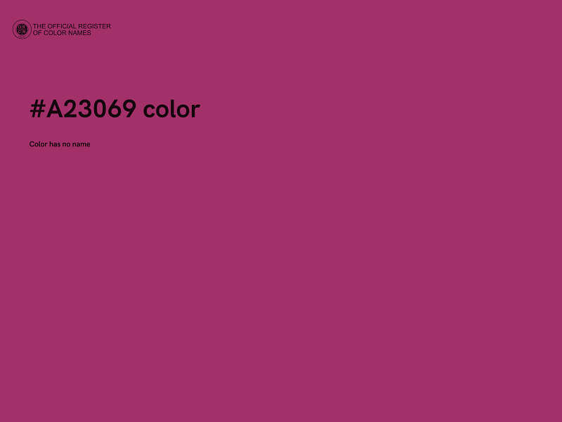 #A23069 color image