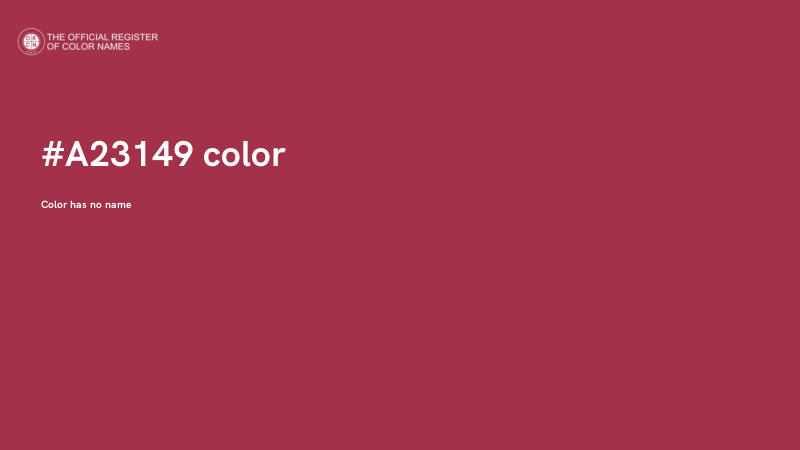 #A23149 color image