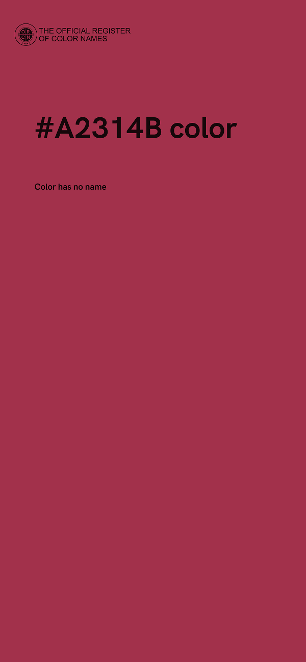 #A2314B color image