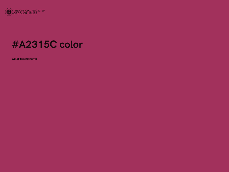 #A2315C color image