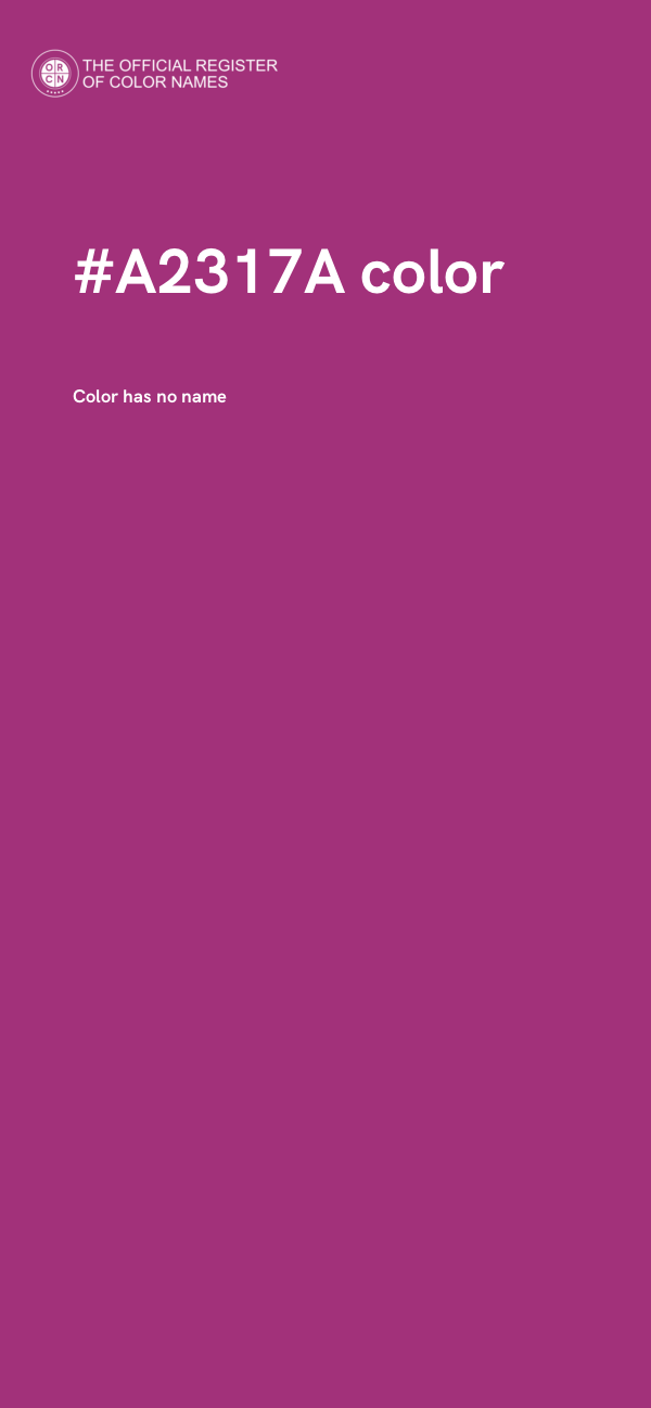 #A2317A color image