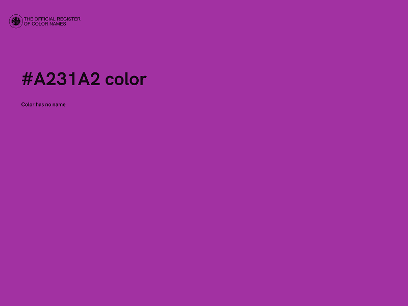 #A231A2 color image