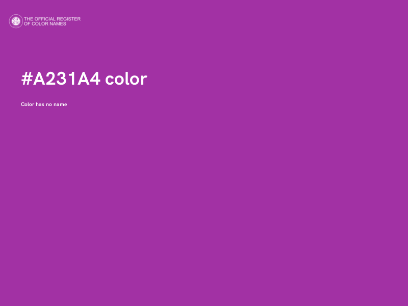 #A231A4 color image