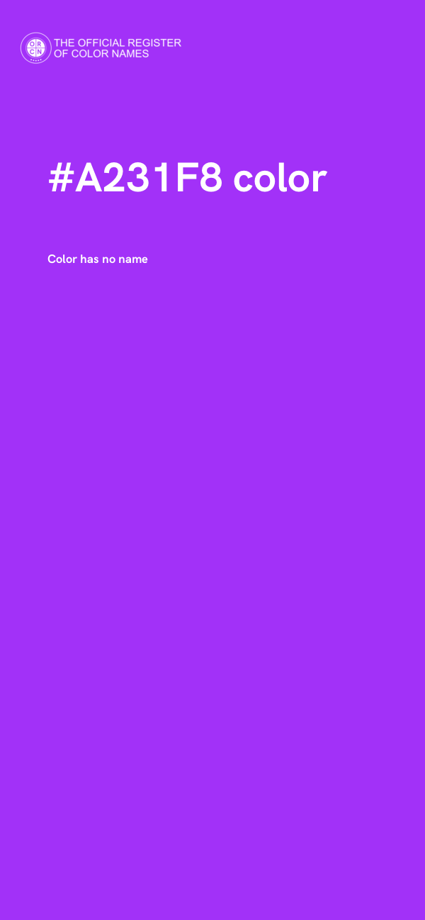#A231F8 color image
