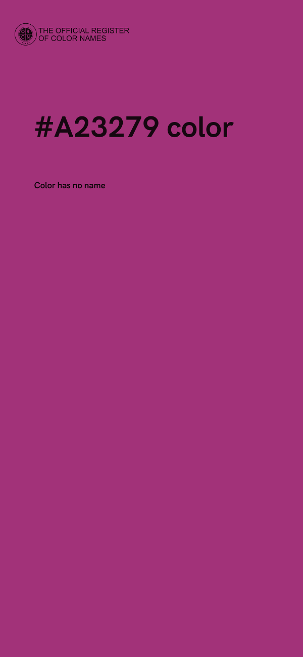 #A23279 color image