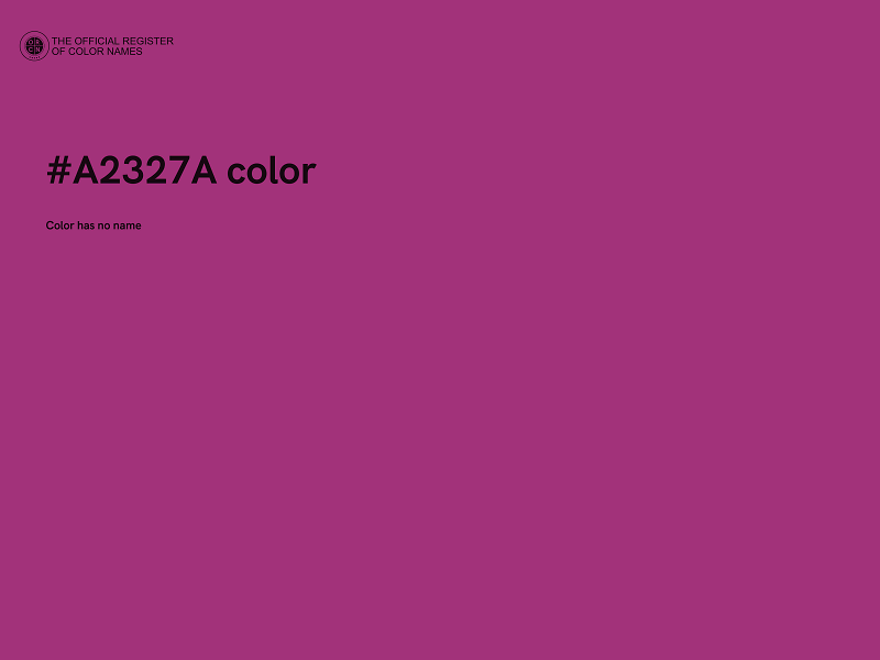 #A2327A color image