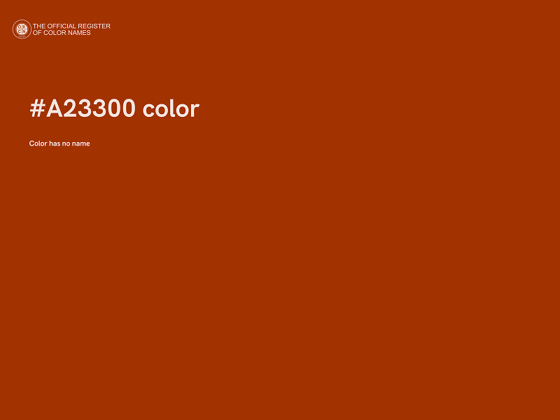 #A23300 color image