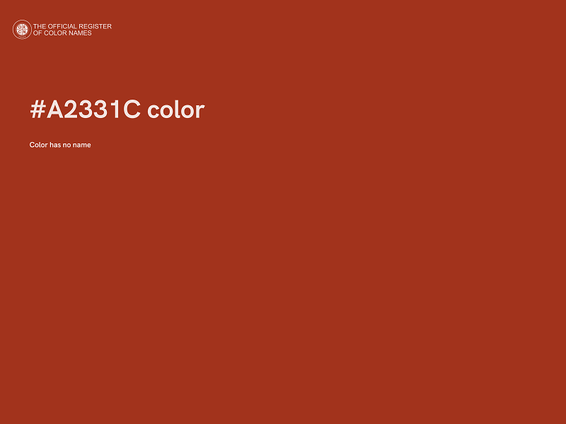 #A2331C color image