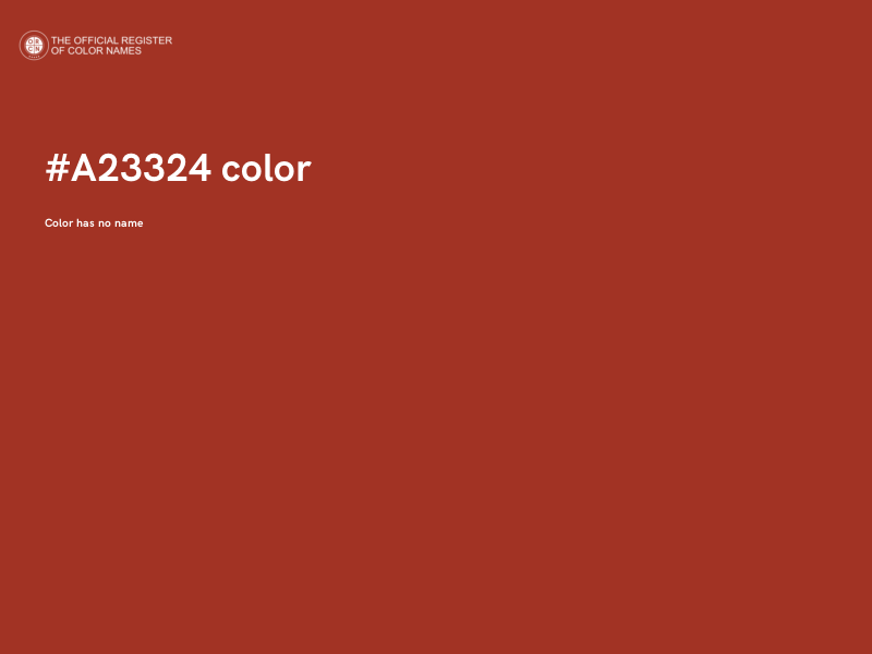 #A23324 color image