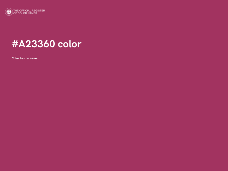 #A23360 color image