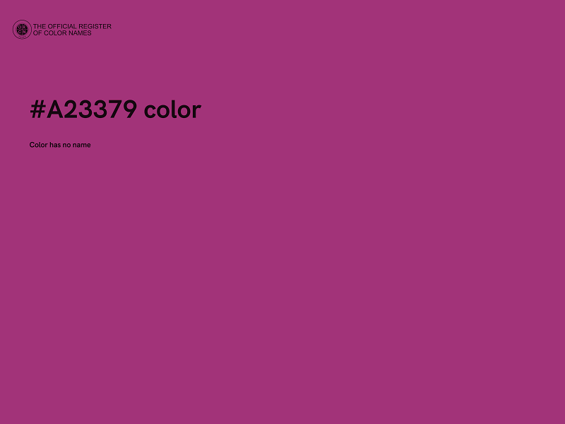 #A23379 color image