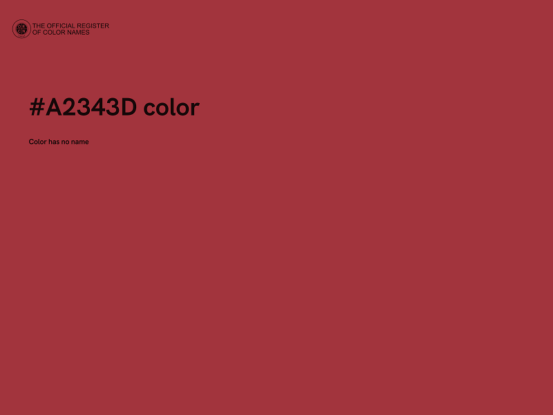 #A2343D color image