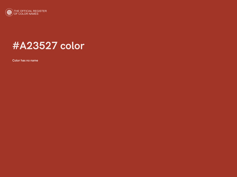 #A23527 color image