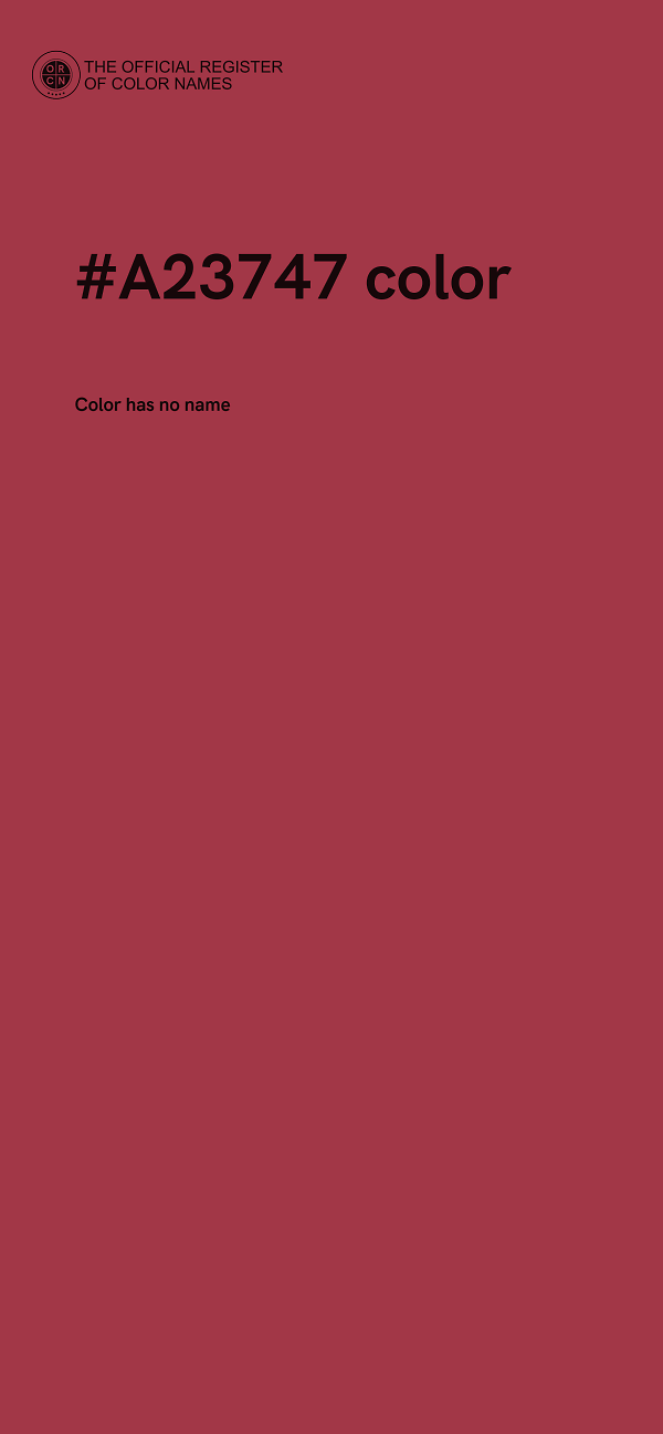 #A23747 color image
