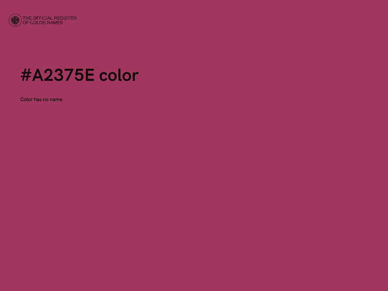 #A2375E color image
