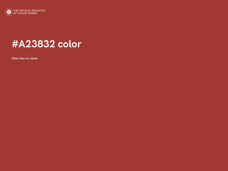 #A23832 color image