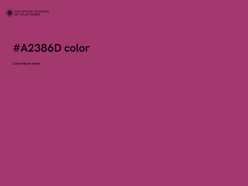 #A2386D color image