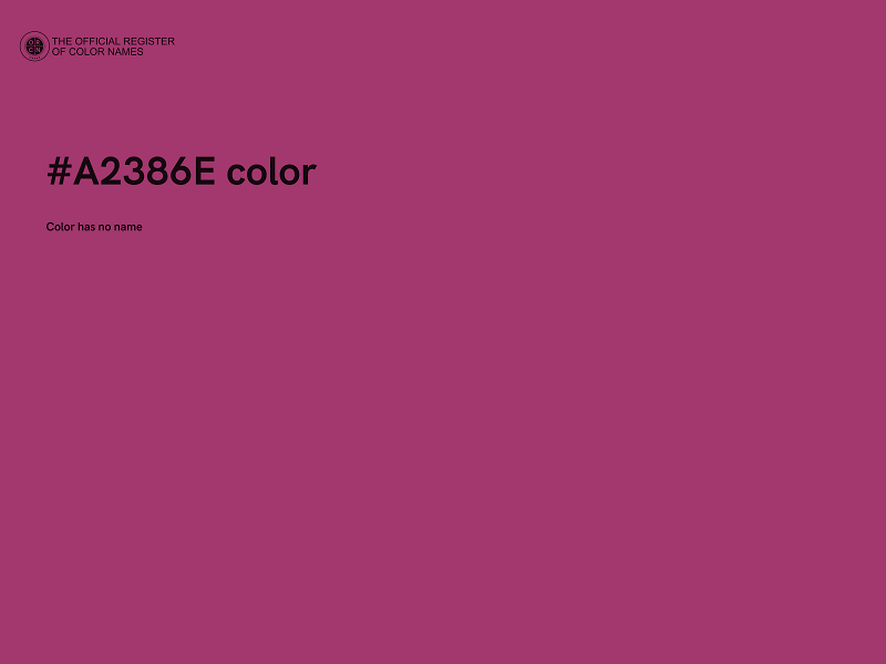 #A2386E color image