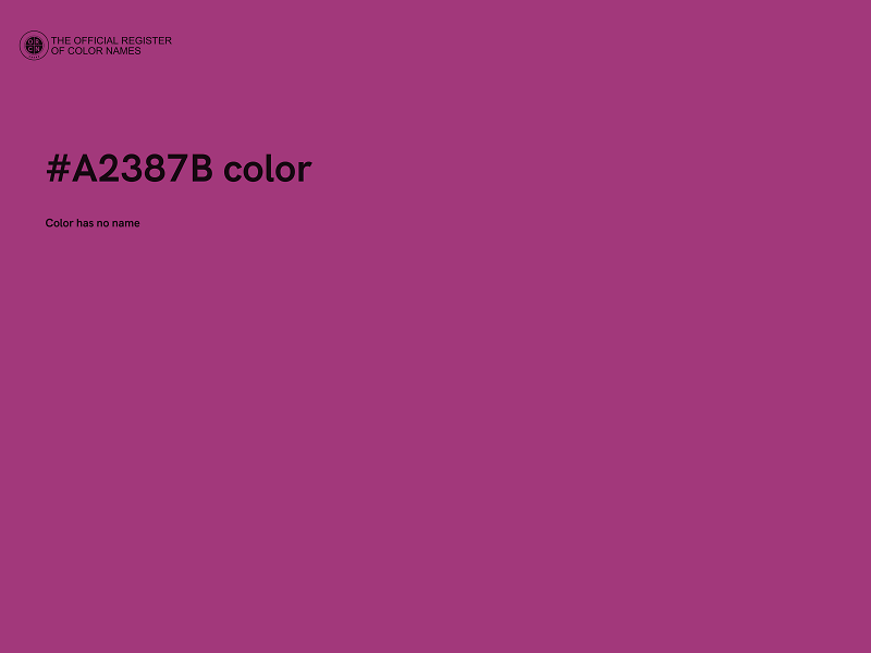#A2387B color image