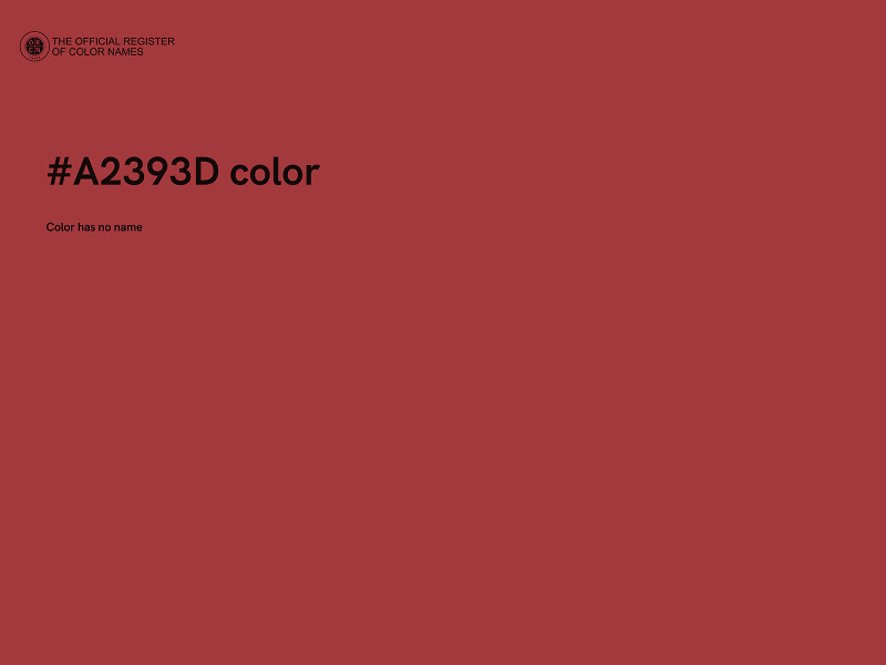 #A2393D color image