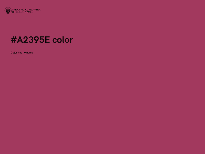 #A2395E color image