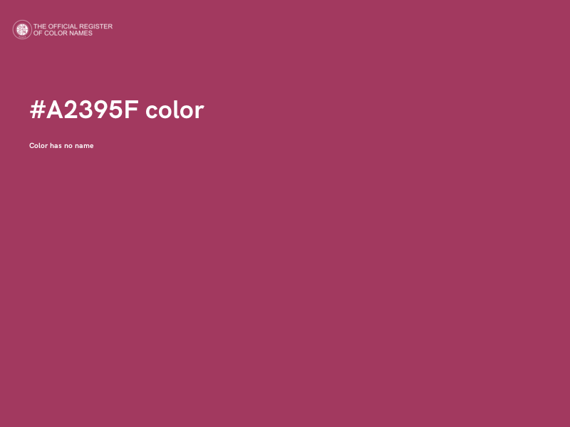 #A2395F color image