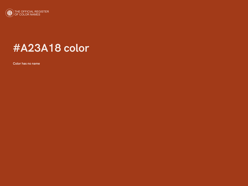 #A23A18 color image