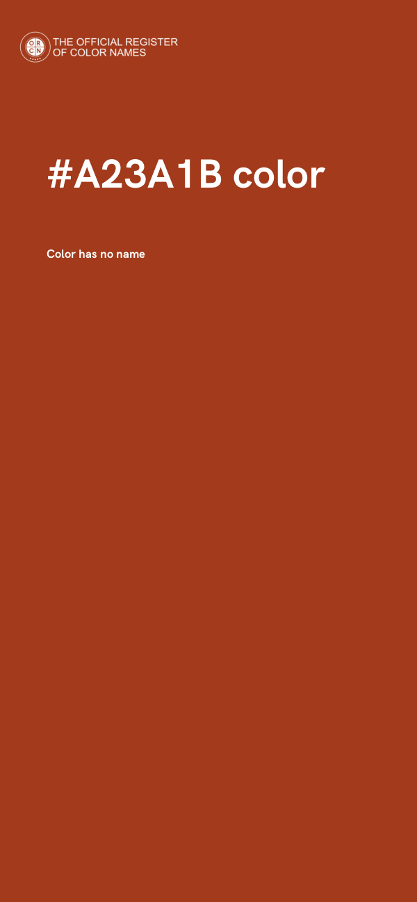 #A23A1B color image