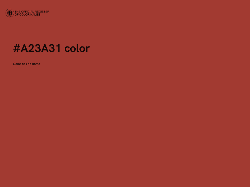 #A23A31 color image