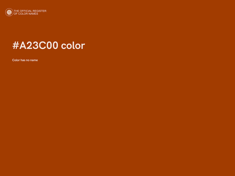 #A23C00 color image