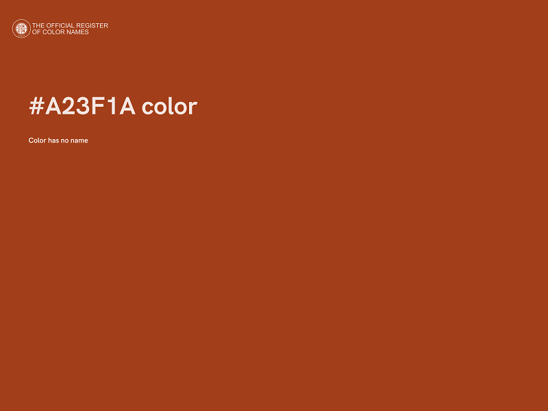 #A23F1A color image