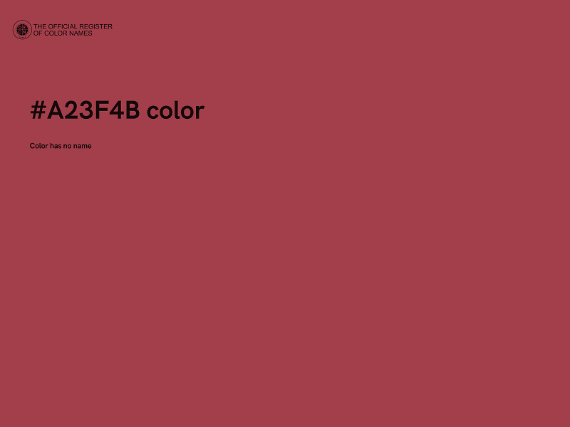 #A23F4B color image