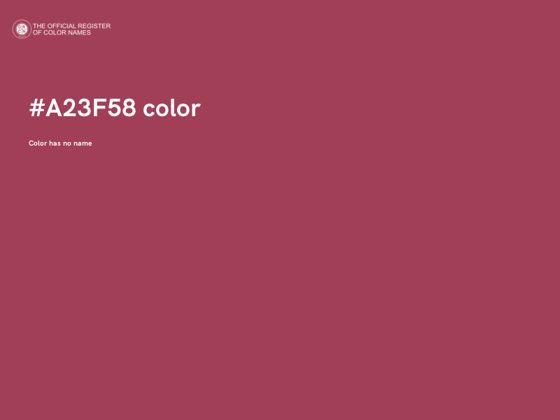#A23F58 color image