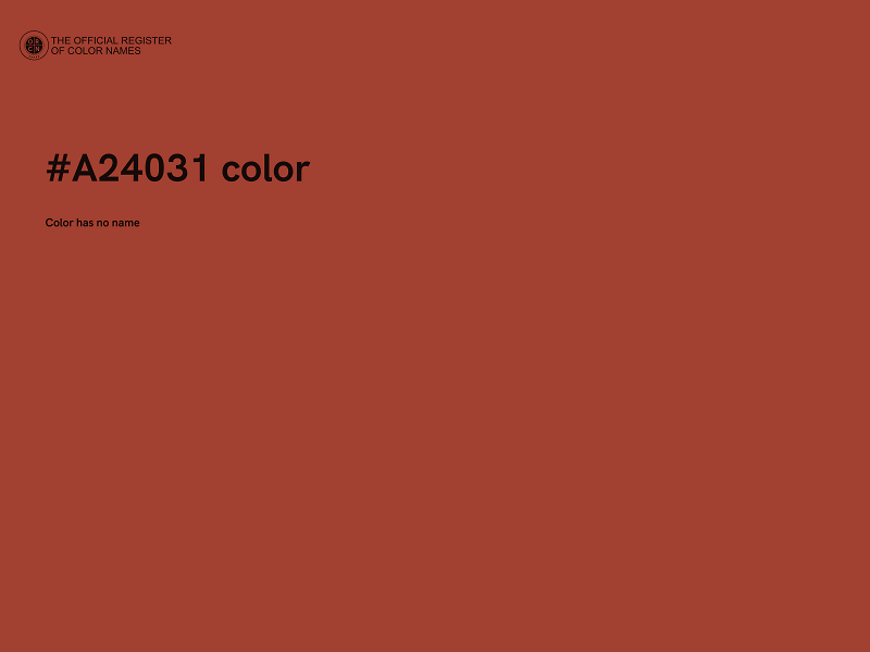 #A24031 color image