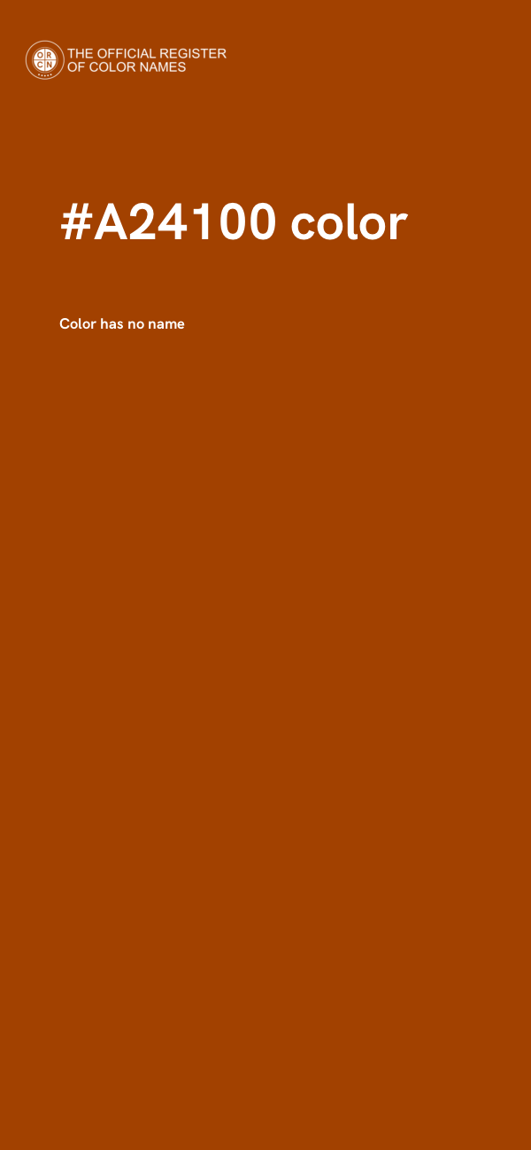 #A24100 color image