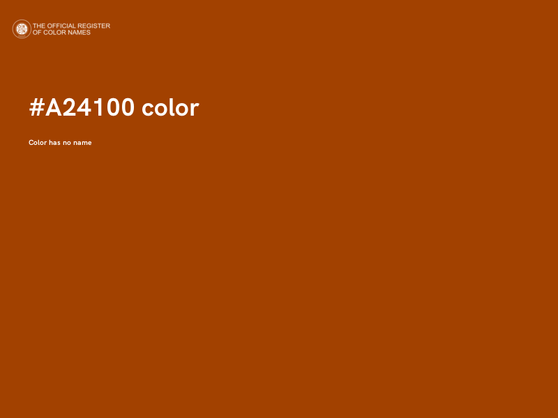 #A24100 color image