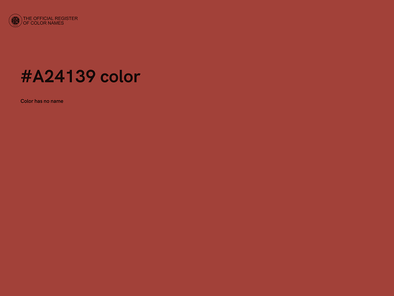 #A24139 color image