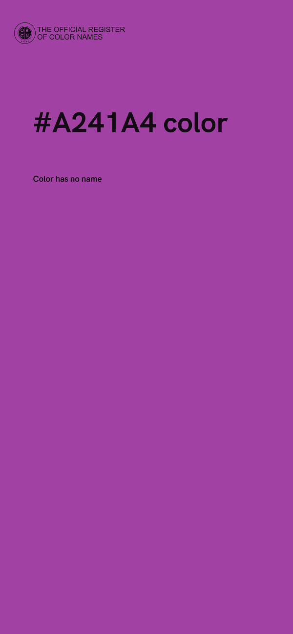 #A241A4 color image