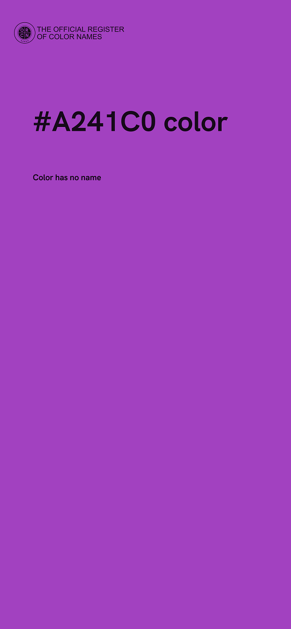 #A241C0 color image
